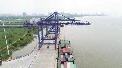 中国首座铁路装卸自动化码头在武汉开港