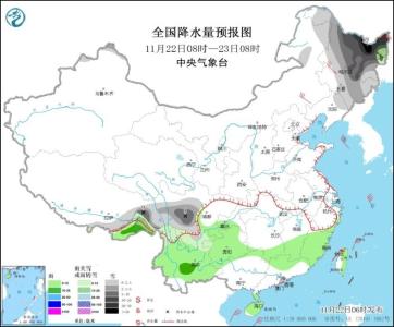 寒潮继续影响我国中东部 黑龙江等地有强降雪