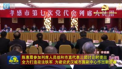 陈惠霞参加列席人员组和市直代表三团讨论时提出 全力打造政法铁军  为建设武汉城市圈副中心作出新贡献