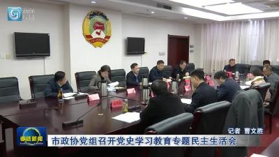 市政协党组召开党史学习教育专题民主生活会