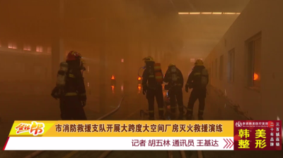 市消防救援支队开展大跨度大空间厂房灭火救援演练