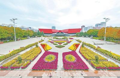 首义广场变花海