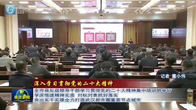 全市县处级领导干部学习贯彻党的二十大精神集中培训班举行       学深悟透精神实质  对标对表抓好落实  突出实干实绩全力打造武汉都市圈重要节点城市    