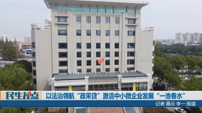 【民生视点】以法治领航“政采贷” 激活中小微企业发展“一池春水”