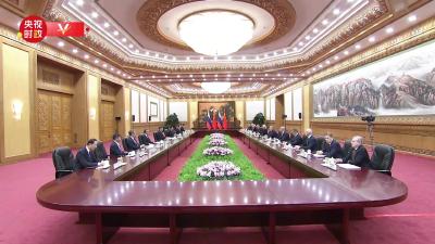 独家视频丨习近平会见俄罗斯总理：中俄两国务实合作健康稳定发展