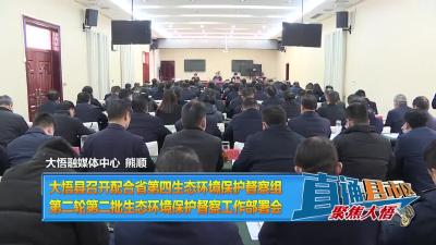 【直通县市区】大悟县召开配合省第四生态环境保护督察组第二轮第二批生态环境保护督察工作部署会