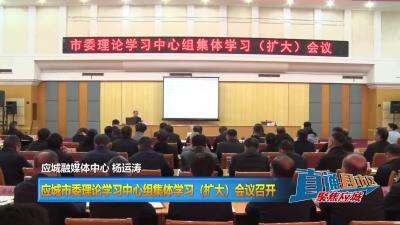 【直通县市区】应城市委理论学习中心组集体学习（扩大）会议召开