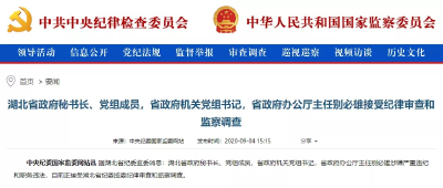 省政府秘书长别必雄接受审查调查