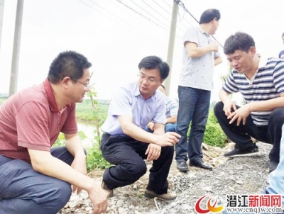 黄剑雄现场督办损毁道路整修改造项目 