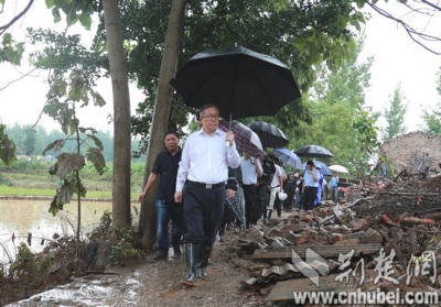 李鸿忠深入红安检查指导防汛救灾工作 