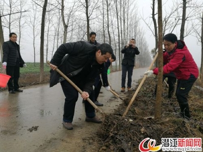 广华寺办事处春季植树活动抓的早