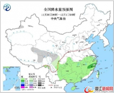  江南华南地区降雨降温 华北中南部等地明起将有霾