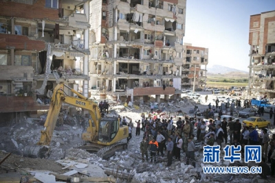 两伊边境地震伊朗震区死亡人数升至４７４人