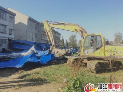 市城乡规划局依法拆除紫月村违法建筑 