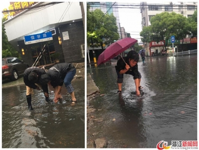 潜江市政工程管理局快速应对抢排积水