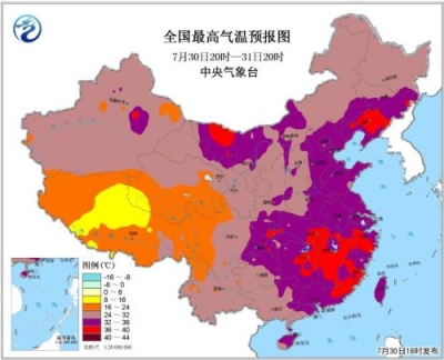 多地高温破7月历史极值 大城市“火炉榜”重庆居首