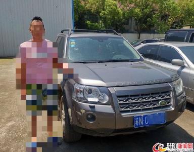 酒驾司机冲岗被潜江交警拘留