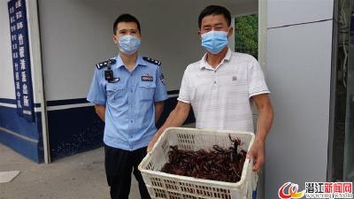 一筐小龙虾 满满警民情