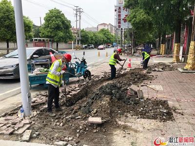 潜江城区25条背街小巷整治6月20日前完工