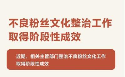 不良粉丝文化整治工作取得阶段性成效