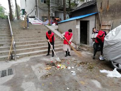 园林街道西堤社区开展环境卫生整治