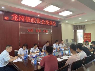 龙湾镇召开政银企座谈会