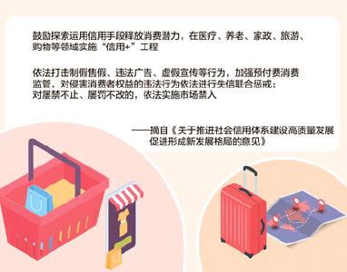 推进诚信建设 释放消费潜力 