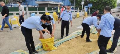 泰丰街道开展沿街占道晾晒农作物专项治理