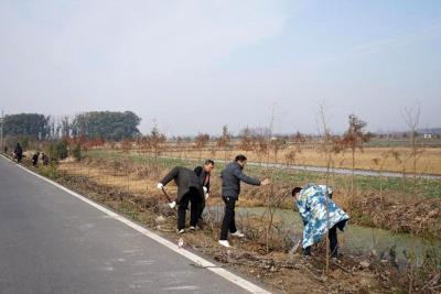 运粮湖管理区积极开展义务植树活动