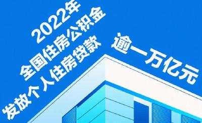 2022年全国住房公积金发放个人住房贷款逾一万亿元 