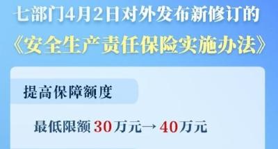 事关安全生产！七部门出手升级安责险保障力度