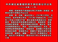 中共湖北省委组织部干部任前公示公告