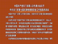 视频 | 中国共产党天门市第八次代表大会关于市纪委工作报告的决议