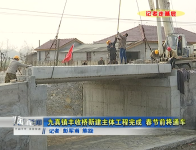 记者走基层 九真镇丰收桥新建主体工程完成 春节前将通车 