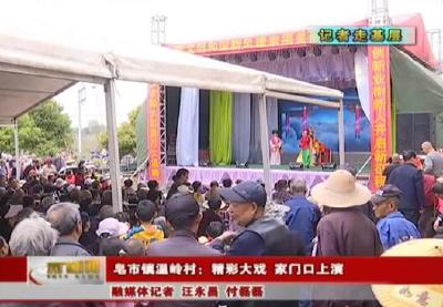 【记者走基层】  皂市镇温岭村：精彩大戏 家门口上演