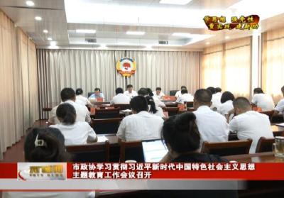 【学思想 强党性 重实践 建新功】市政协学习贯彻习近平新时代中国特色社会主义思想主题教育工作会议召开