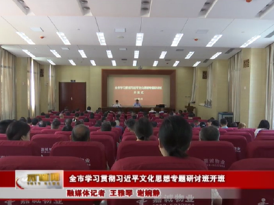 全市学习贯彻习近平文化思想专题研讨班开班