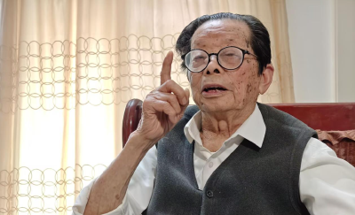 经历百次战斗，腿里至今有弹片，103岁的抗战老兵还会用日语说“缴枪不杀” 