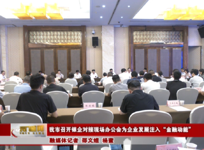 我市召开银企对接现场办公会为企业发展注入“金融动能”