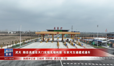 武天、随岳高速在天门实现无缝衔接 石家河互通建成通车