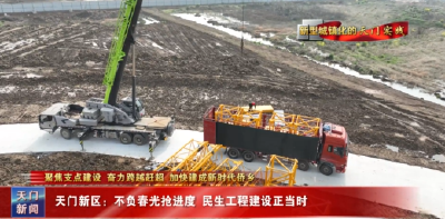 【聚焦支点建设 奋力跨越赶超 加快建成新时代侨乡·新型城镇化的天门实践】  天门新区：不负春光抢进度 民生工程建设正当时