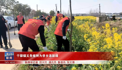 干驿镇义务植树为侨乡添新绿