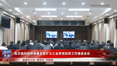 我市组织收听收看全省扩大工业有效投资工作推进会议