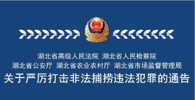 湖北省公安厅联合四部门发布通告：严厉打击非法捕捞违法犯罪