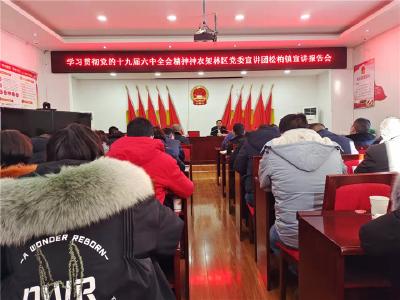 林区党委宣讲团到松柏镇宣讲党的十九届六中全会精神