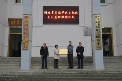 林区总工会获授“湖北省高校毕业生就业见习基地”牌匾