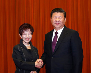 习近平会见洪秀柱:坚决反对