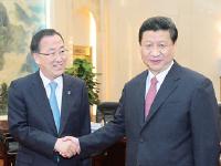 习近平同联合国秘书长潘基文通电话