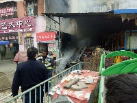 今天上午，神农公园内游乐场发生火灾
