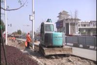 舜井大桥东端半幅封闭扩宽道路